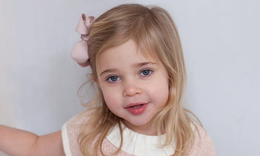 A princesa Leonore no seu 3.º aniversário