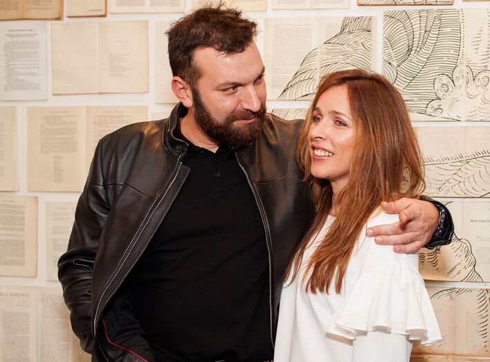 Ljubomir com a atual companheira, e mãe de Luca, o filho mais novo de 5 anos, Mónica Franco