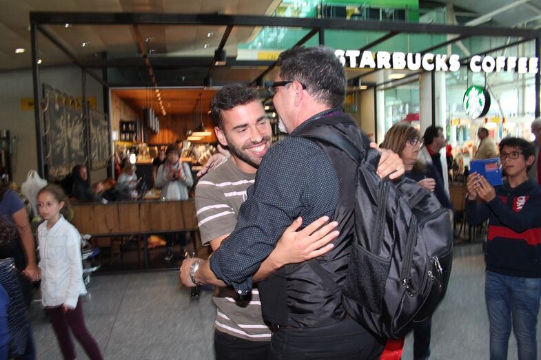 Também José carlos Malato foi recebido com carinho no aeroporto de Lisboa