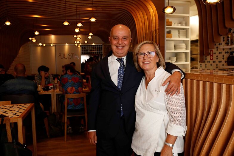 José Nobre e a chef Justa no novo projeto do casal, o À Justa, na Calçada da Ajuda