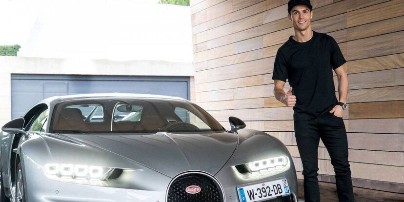 cristiano ronaldo, bugatti, carro