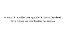 O amor é...